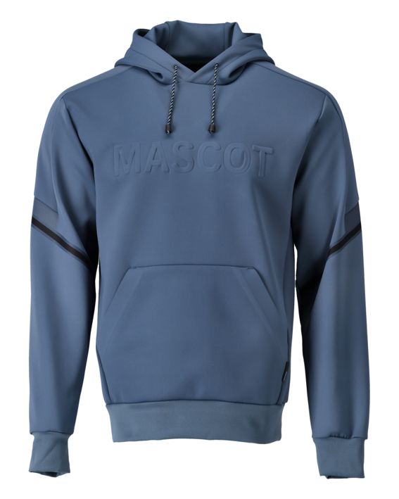 Felpa con cappuccio in pile CUSTOMIZED blu grigio