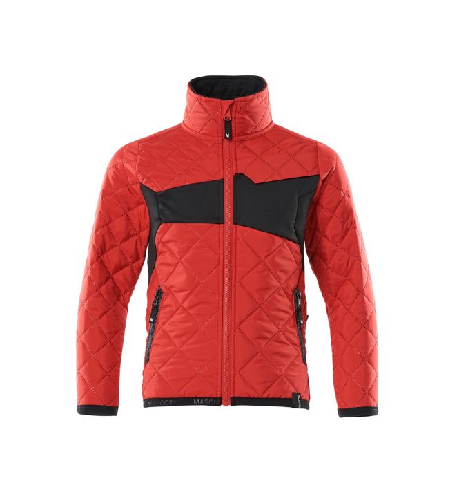Giacca termica da bambino ACCELERATE rosso/nero