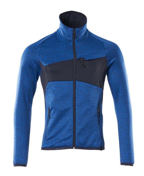 Maglione in pile con chiusura lampo ACCELERATE azzurro/blu navy scuro