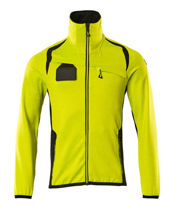 Maglione in pile con chiusura lampo ACCELERATE SAFE hi-vis giallo/nero