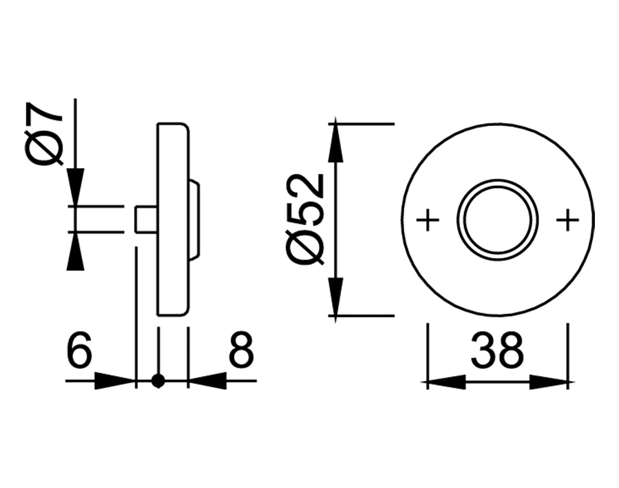 Coppia rosette coprivite E42KV in acciaioi inox