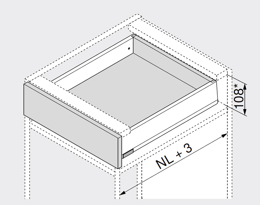 MERIVOBOX grigio orione opaco - altezza M