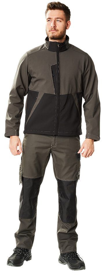 Pantaloni con tasche porta-ginocchiere LIGHT antracite scuro/nero