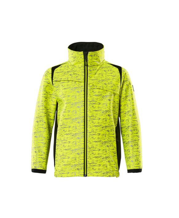 Giacca softshell da bambino ACCELERATE SAFE hi-vis giallo/nero