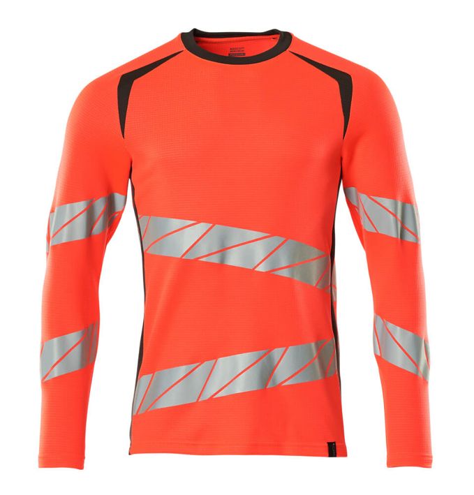Maglietta, a maniche lunghe ACCELERATE SAFE hi-vis rosso/antracite scuro