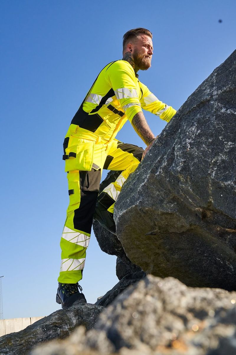Maglietta, a maniche lunghe ACCELERATE SAFE hi-vis giallo/petrolio scuro