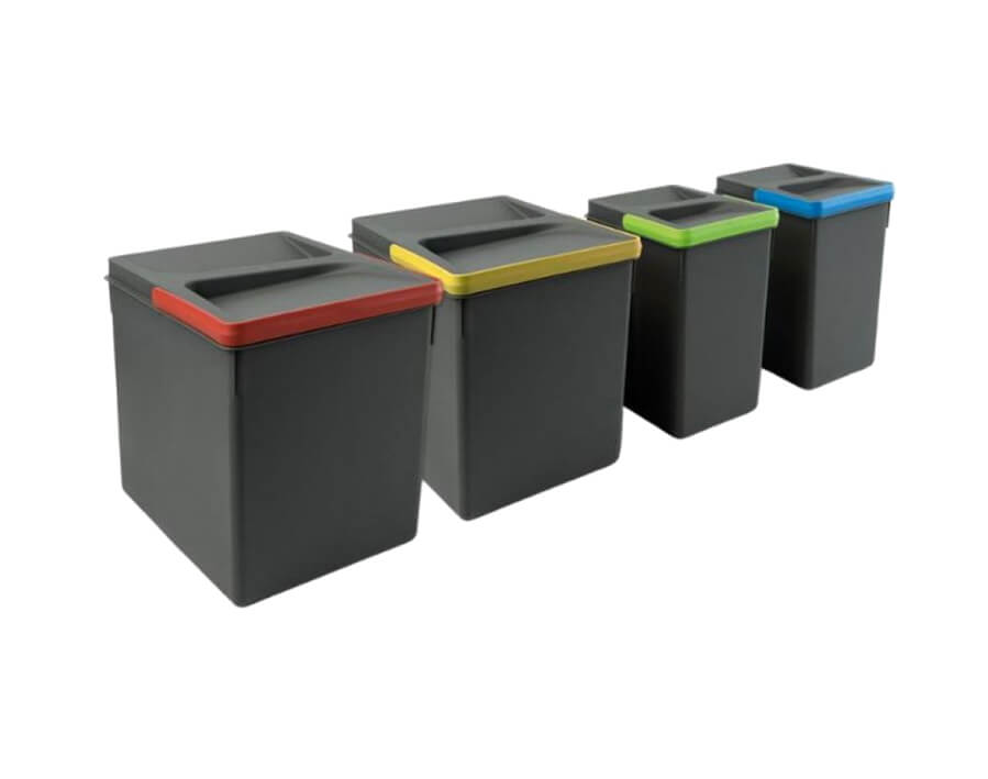 Kit di contenitori per la raccolta differenziata Recycle 