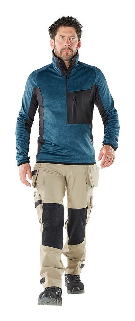 Pantaloni con tasche porta-ginocchiere ADVANCED blu navy scuro