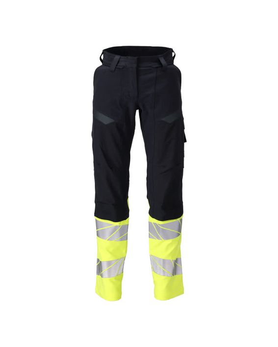Pantaloni con tasche porta-ginocchiere ACCELERATE MULTISAFE blu navy scuro/hi-vis giallo