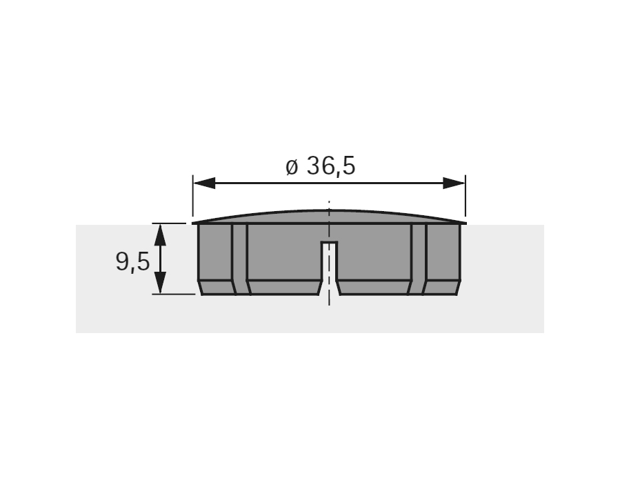 Placca di copertura 35 in plastica 