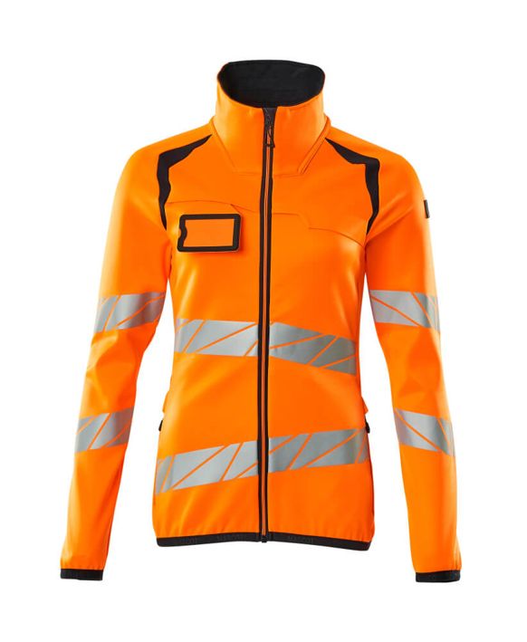 Maglione in pile con chiusura lampo ACCELERATE SAFE hi-vis arancio/blu navy scuro