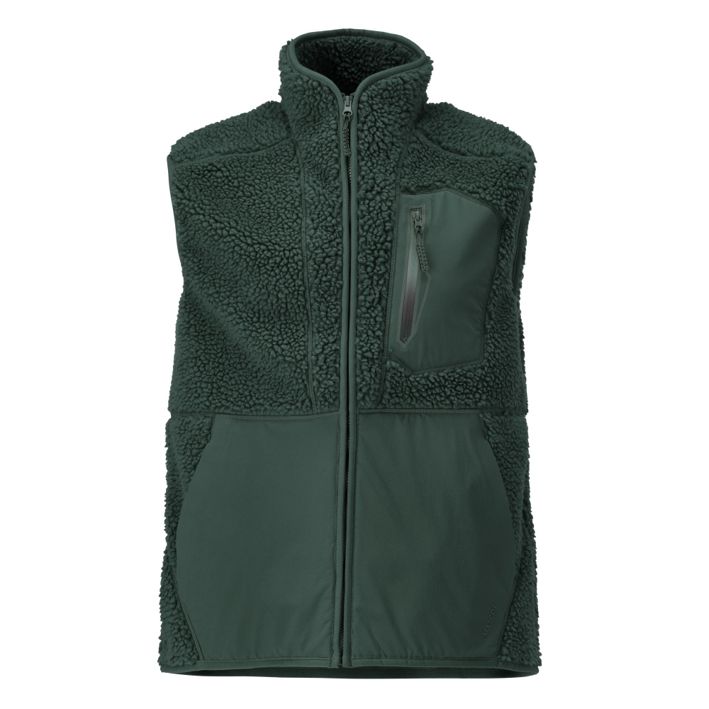 Gilet in pile con chiusura lampo CUSTOMIZED verde foresta