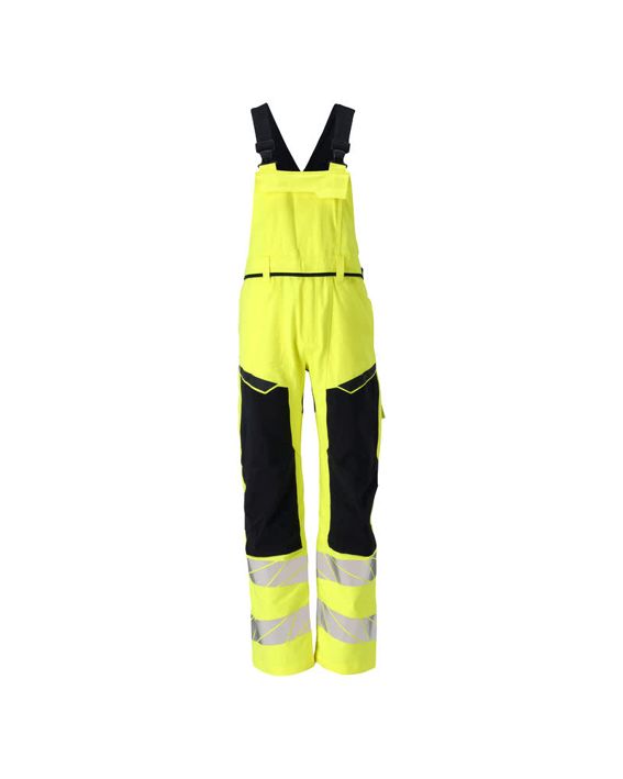 Salopette con tasche porta-ginocchiere ACCELERATE MULTISAFE hi-vis giallo/blu navy scuro