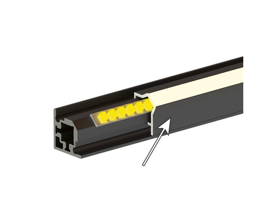 Cadro Profilo per angolo a scatto su 1 lato per illuminazione indiretta trasparente