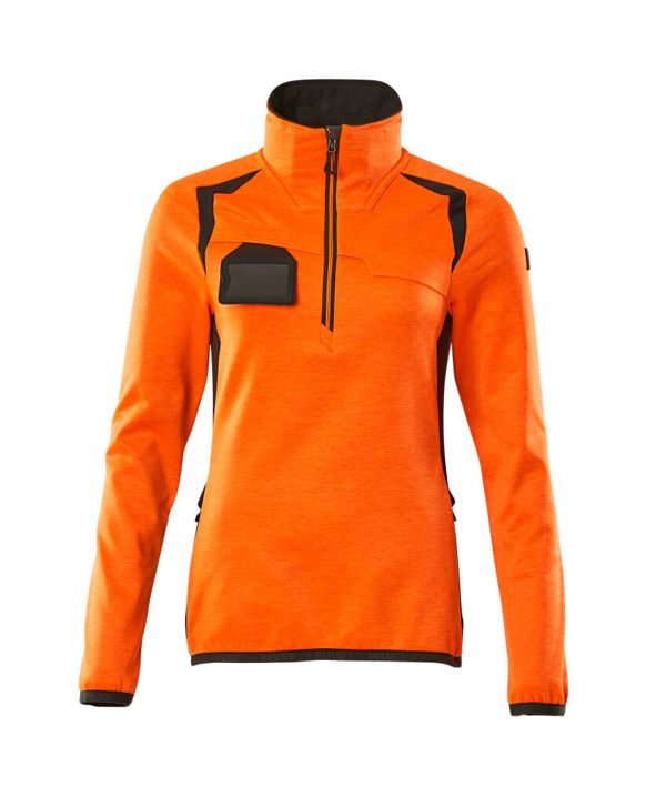 Maglione in pile con mezza cerniera ACCELERATE SAFE hi-vis arancio/antracite scuro