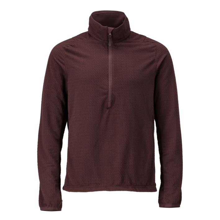Maglione in micropile con mezza cerniera CUSTOMIZED bordeaux