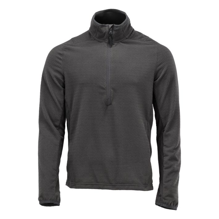 Maglione in micropile con mezza cerniera CUSTOMIZED grigio pietra