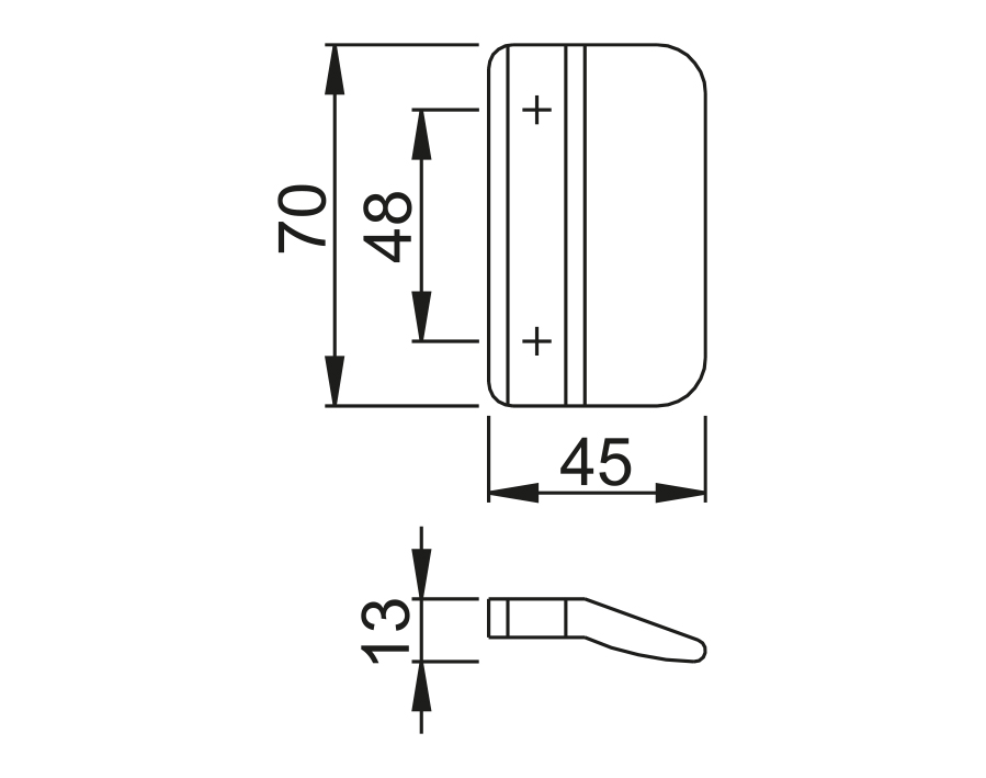 Maniglietta per porte balcone K435 