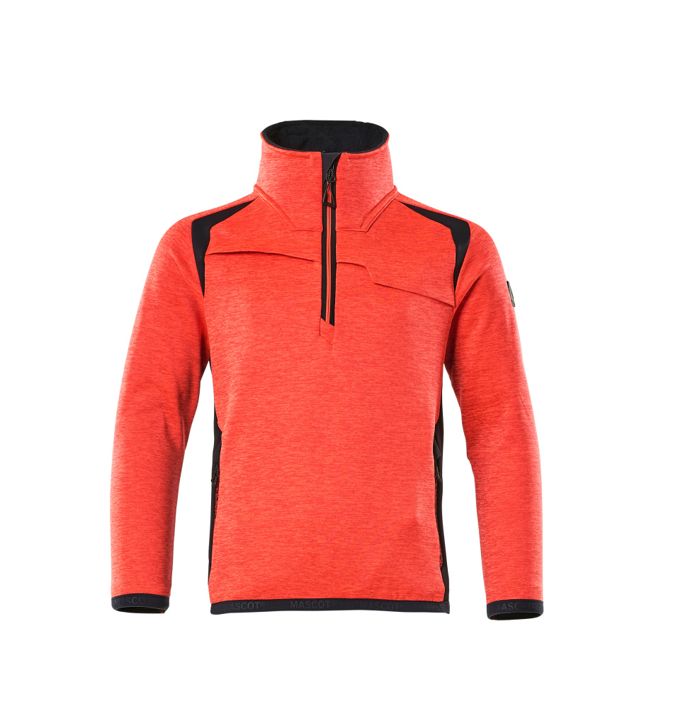 Maglione in pile da bambino ACCELERATE SAFE hi-vis rosso/blu navy scuro