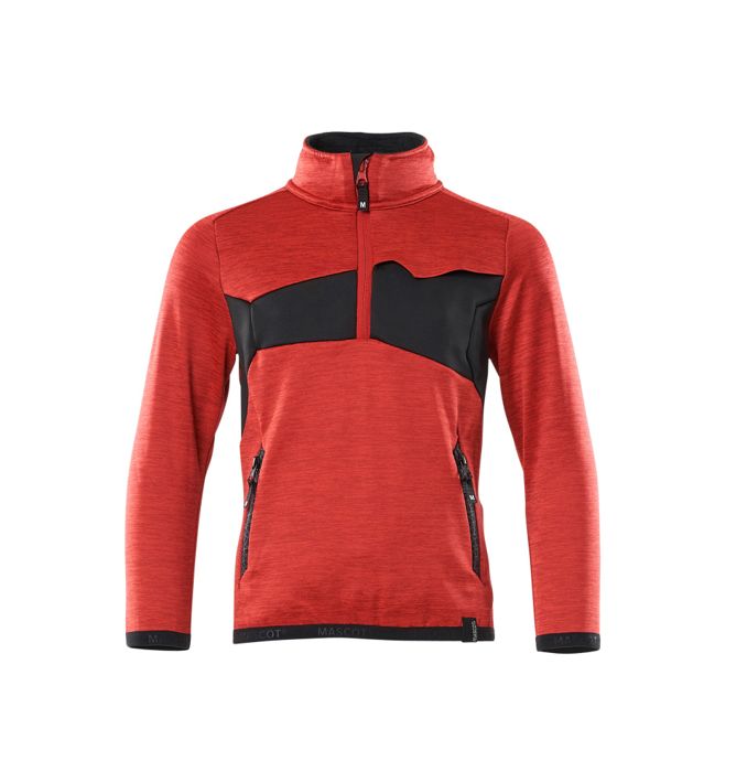Maglione in pile da bambino ACCELERATE rosso/nero