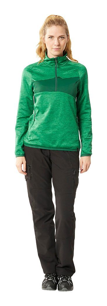Maglione in pile con mezza cerniera ACCELERATE azzurro/blu navy scuro