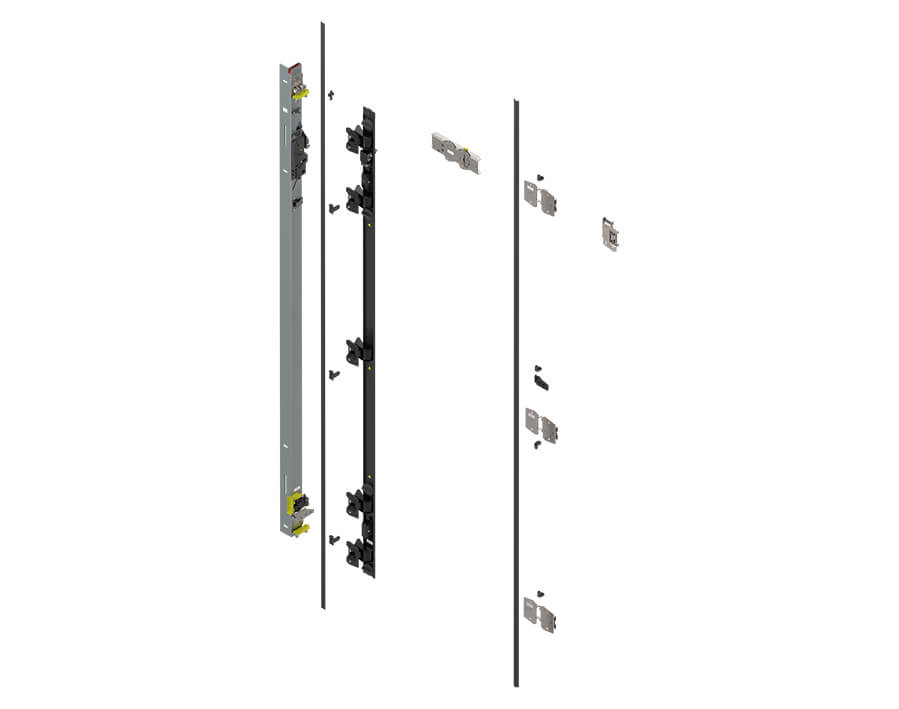 Set supporto cerniera con TIP-ON REVEGO duo anta doppia  