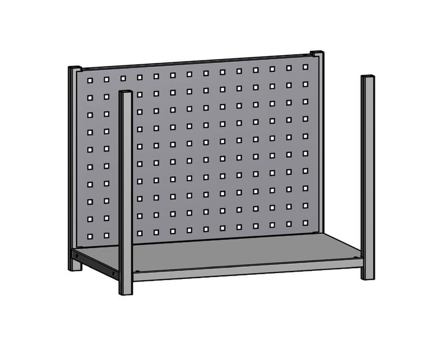 Modulo pannello forato con un ripiano
