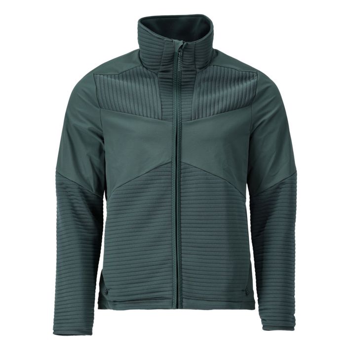 Maglione in pile con chiusura lampo e fodera CUSTOMIZED verde foresta