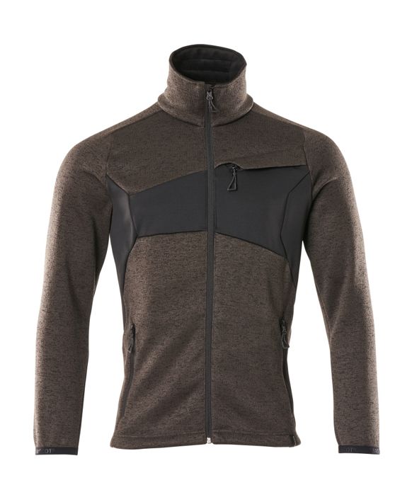 Maglione con chiusura lampo ACCELERATE antracite scuro/nero