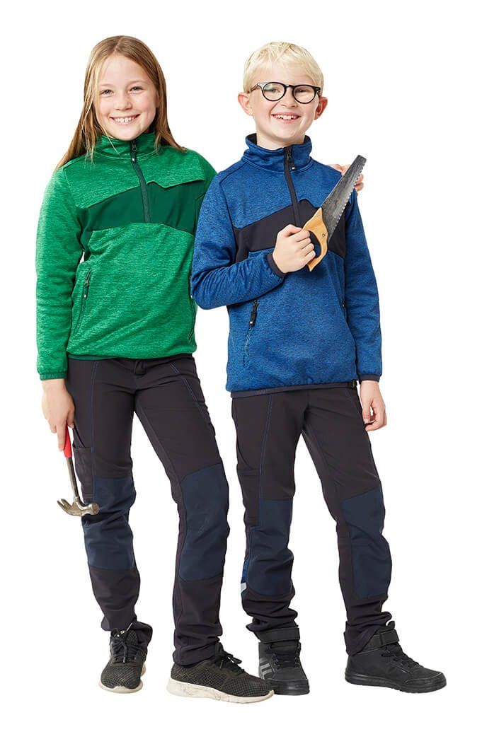 Maglione in pile da bambino ACCELERATE antracite scuro/nero