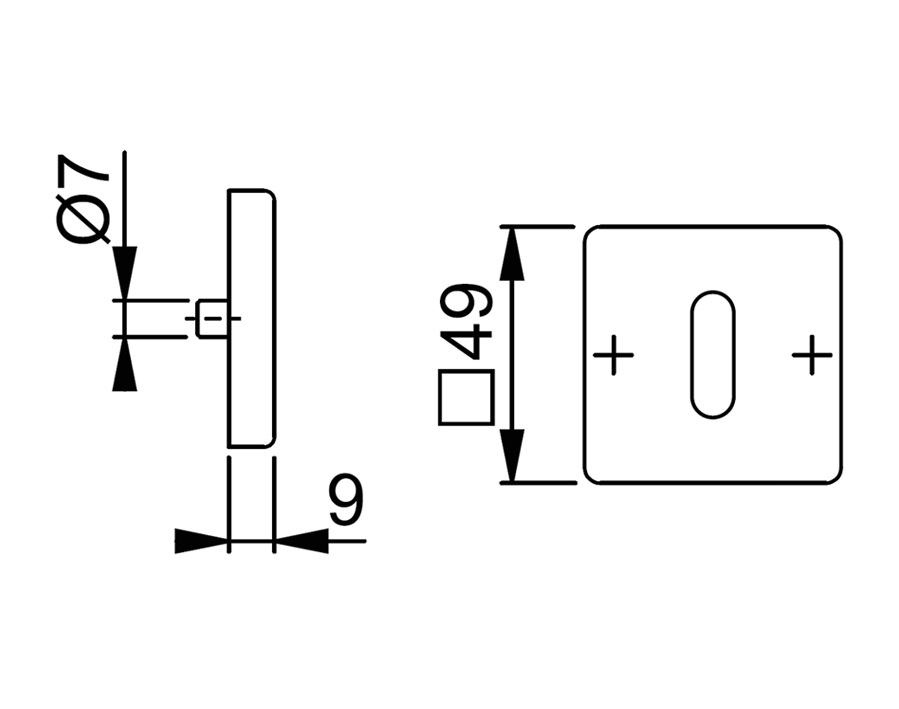 Guarnitura con rosetta e bocchetta(versione femmina/femmina) serie Austin 1769/843KV/843KVS  