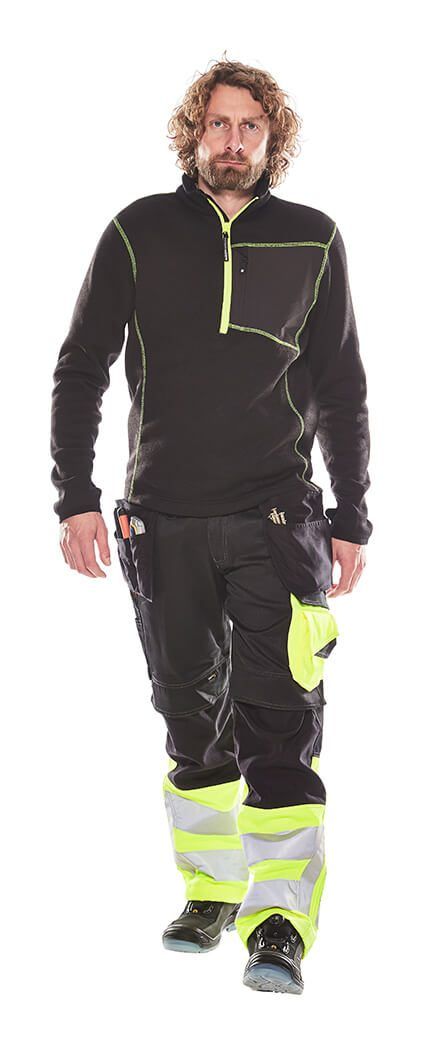 Maglione con mezza cerniera HARDWEAR grigio melange