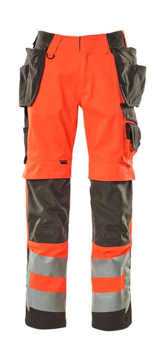 Pantaloni con tasche esterne SAFE SUPREME hi-vis rosso/antracite scuro