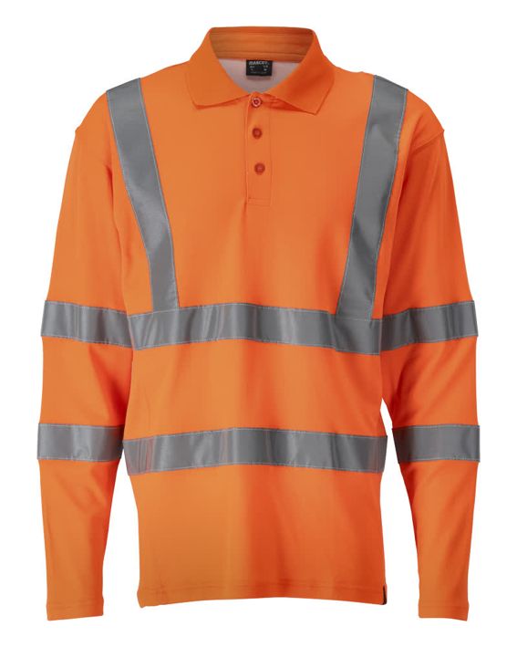 Polo, a maniche lunghe SAFE CLASSIC hi-vis arancio