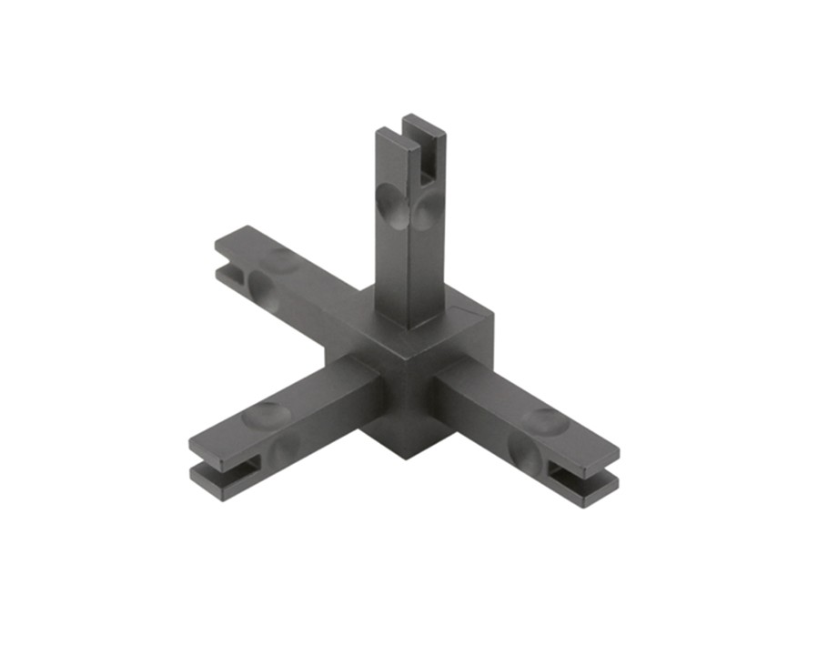 Cadro Giunto a 4 vie effetto acciaio inox