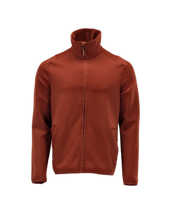 Maglione in pile con chiusura lampo CUSTOMIZED rosso autunno