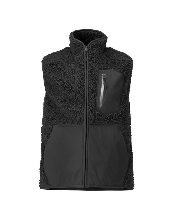 Gilet in pile con chiusura lampo CUSTOMIZED nero
