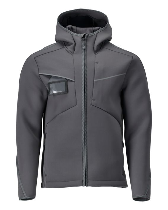 Giacca Softshell con cappuccio CUSTOMIZED grigio pietra