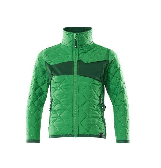 Giacca termica da bambino ACCELERATE verde prato/verde