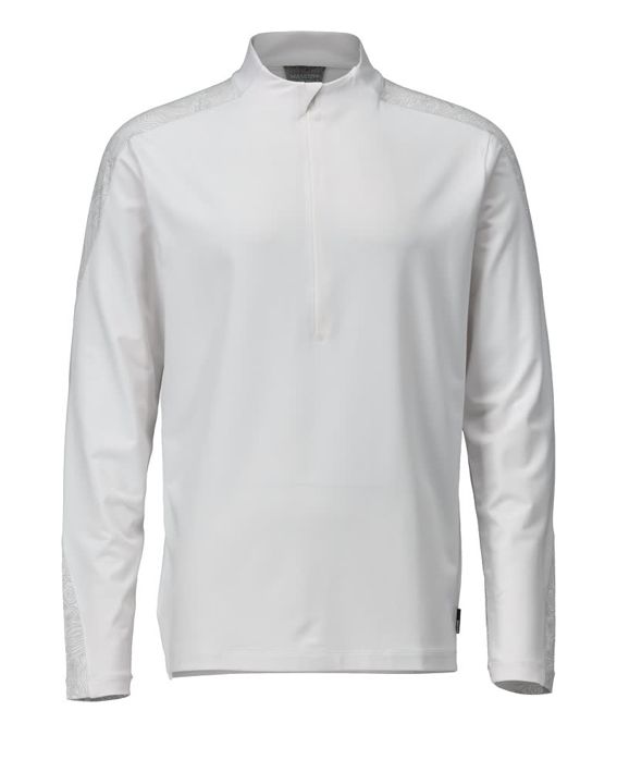 Maglietta, a maniche lunghe, con mezza cerniera CUSTOMIZED bianco
