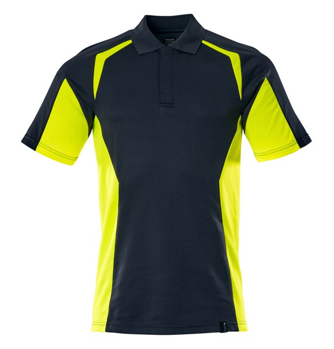 Polo ACCELERATE SAFE blu navy scuro/hi-vis giallo