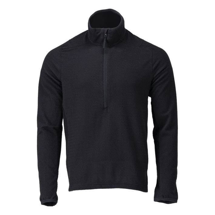 Maglione in micropile con mezza cerniera CUSTOMIZED blu navy scuro