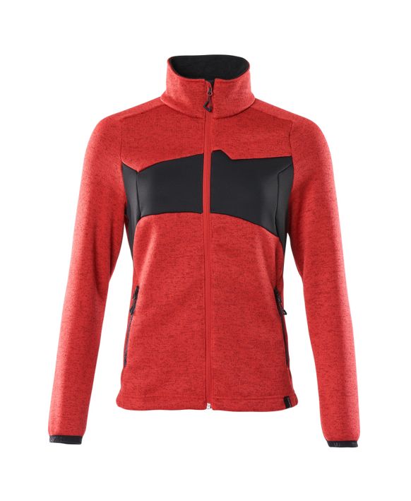 Maglione con chiusura lampo ACCELERATE rosso/nero