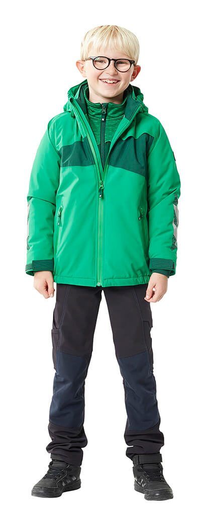 Giacca antifreddo da bambino ACCELERATE rosso/nero