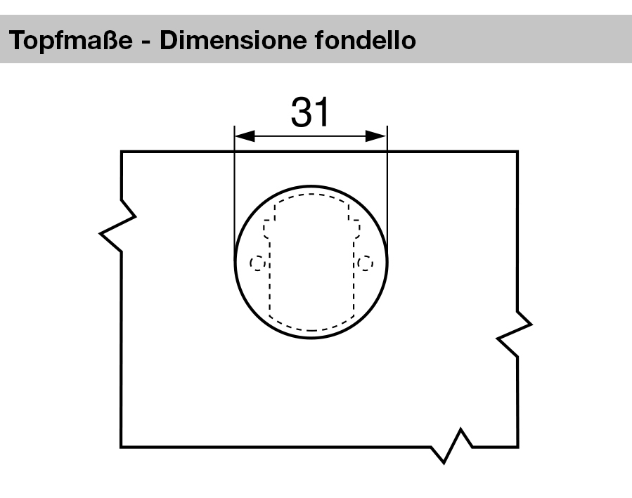 Cerniera per ante in cristallo CLIP top