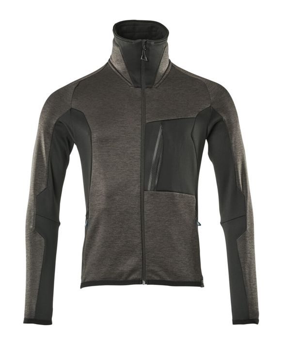 Maglione in pile con chiusura lampo ADVANCED antracite scuro/nero