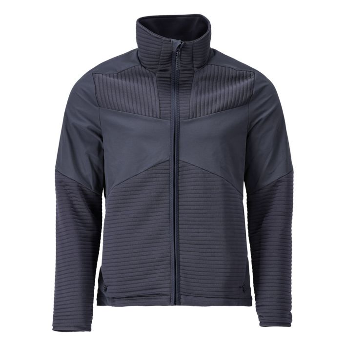 Maglione in pile con chiusura lampo e fodera CUSTOMIZED blu navy scuro
