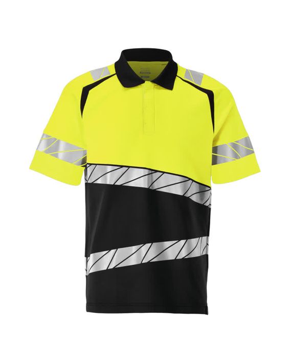 Polo ACCELERATE SAFE nero/hi-vis giallo