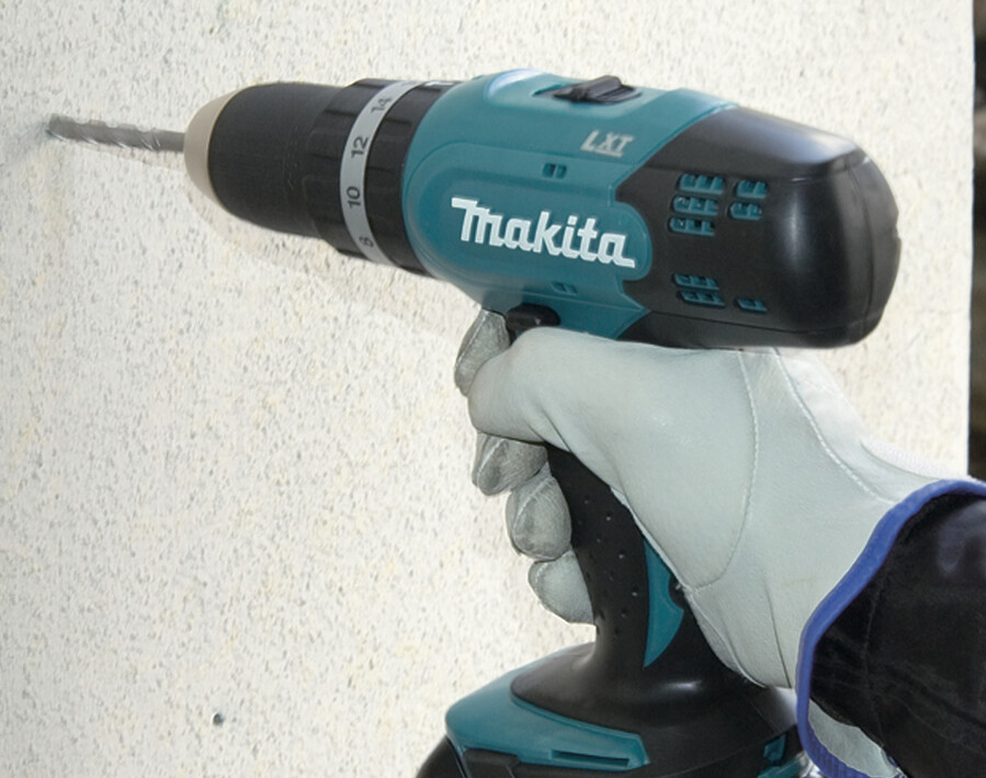 Trapano avvitatore con percussione a batteria a 2 velocità DHP453RFJ 