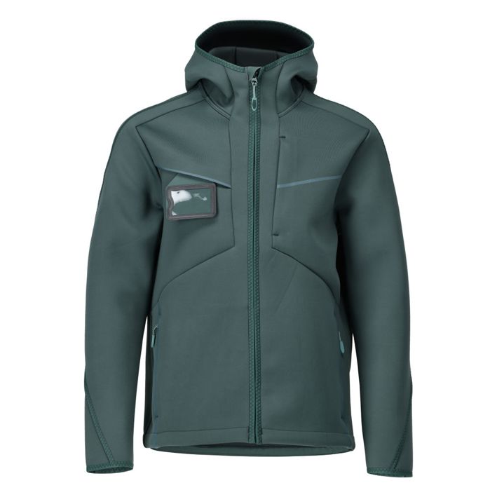 Giacca Softshell con cappuccio CUSTOMIZED verde foresta
